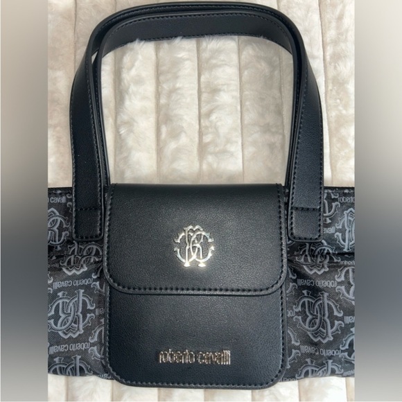 Roberto Cavalli Black and Gray Tote Bag. NWOT - Picture 9 of 9